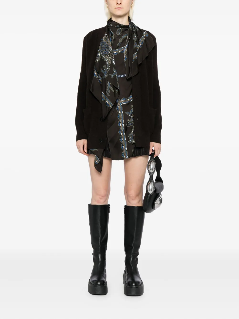 sacai cárdigan con capa de bandana | Cárdigans | Image 2