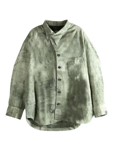 Ziggy Chen buttoned chest-pocket shirt