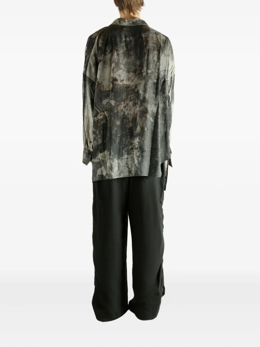Ziggy Chen Overhemd met strikdetail Groen