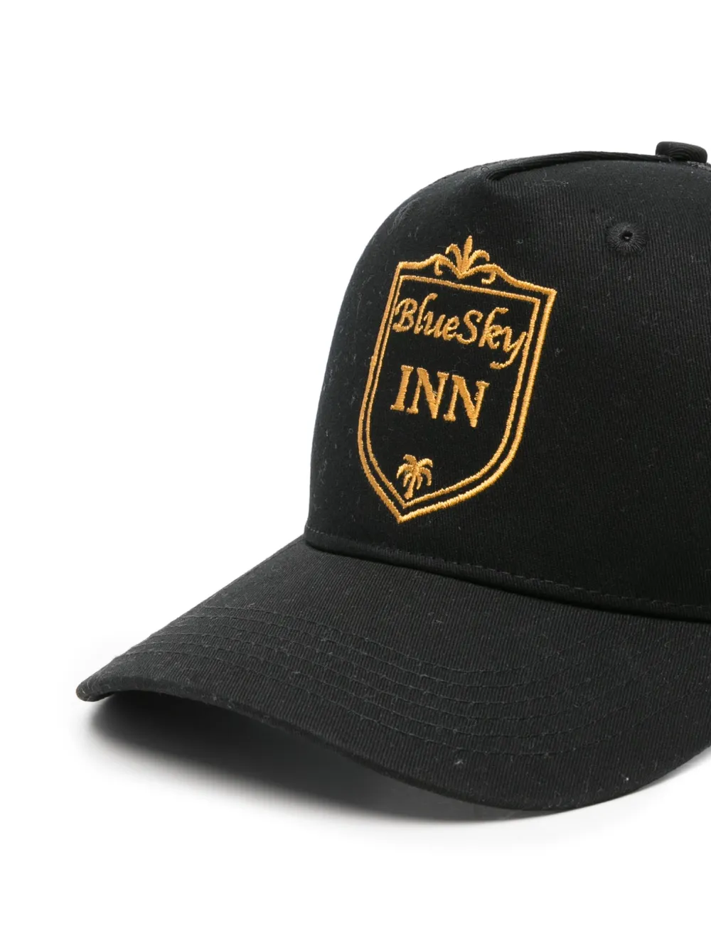 Blue Sky Inn Logo-embroidered Mesh-back Cap In Black