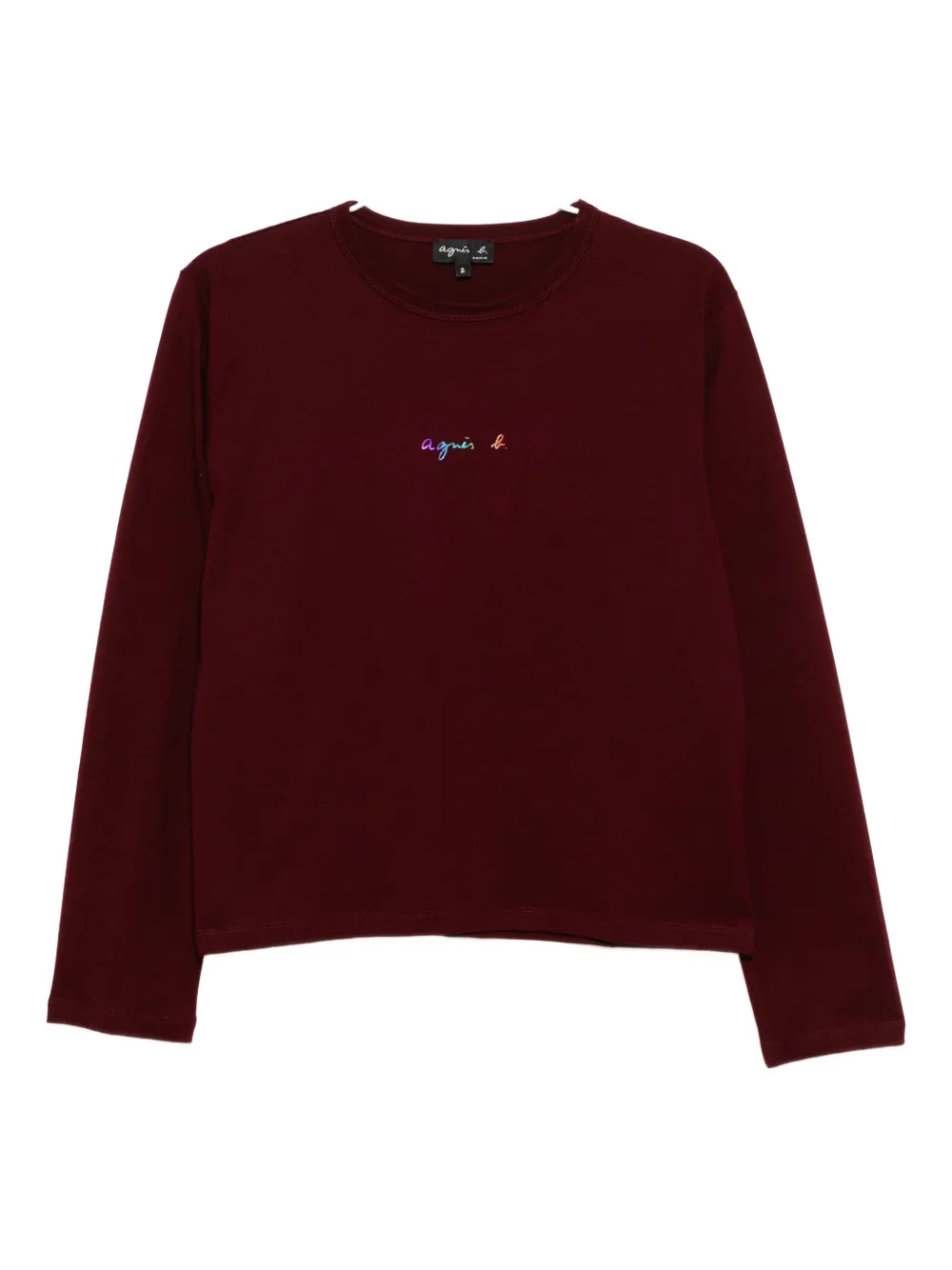 Agnès B. Logo-print Top In Red