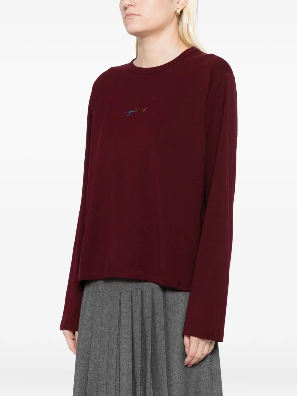 Agnès B. Logo-print Top In Red