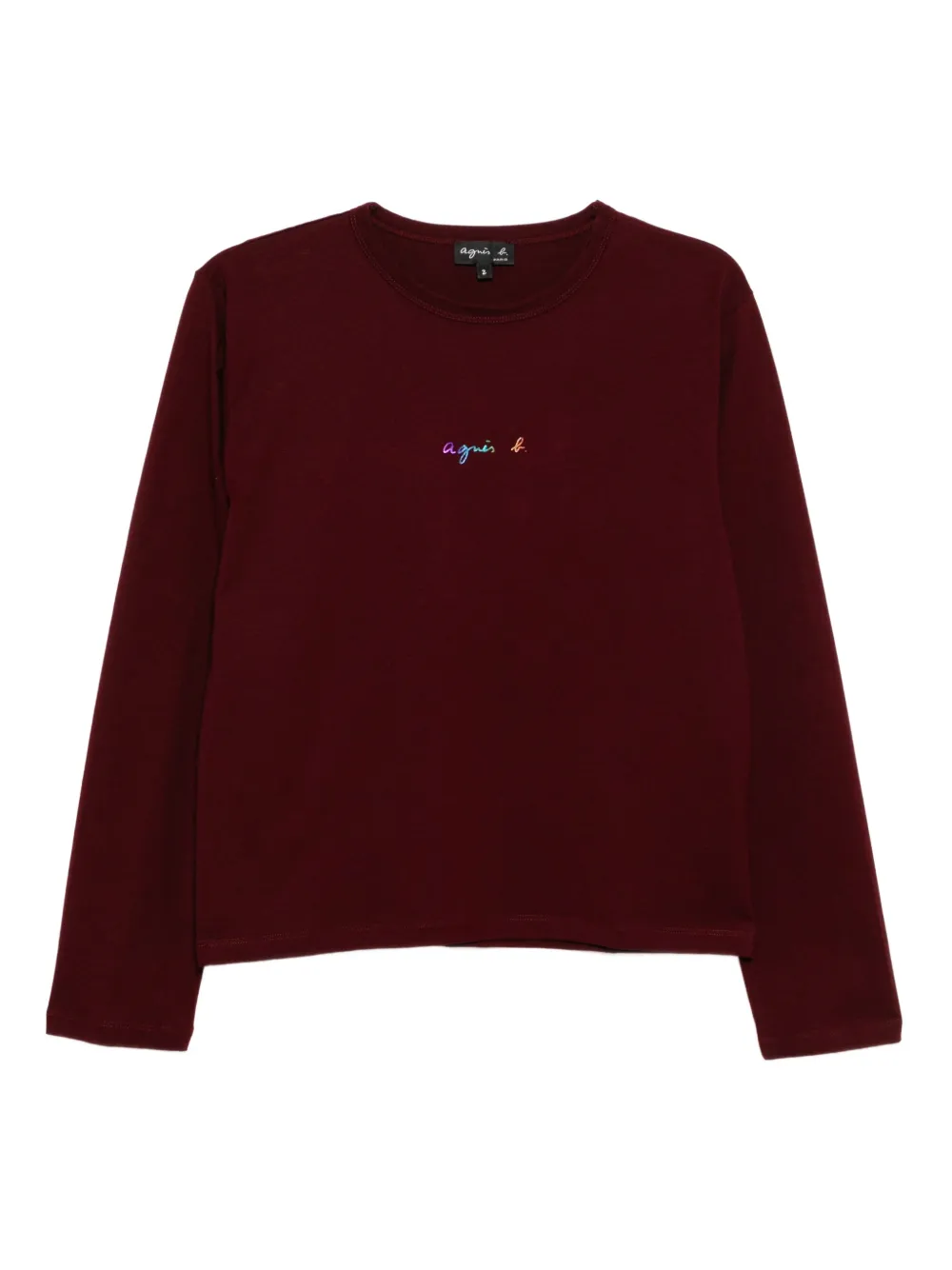 agnès b.  logo-print top | Red | Image 1