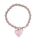 SPORT b. by agnès b. logo-pendanted bracelet - Silver