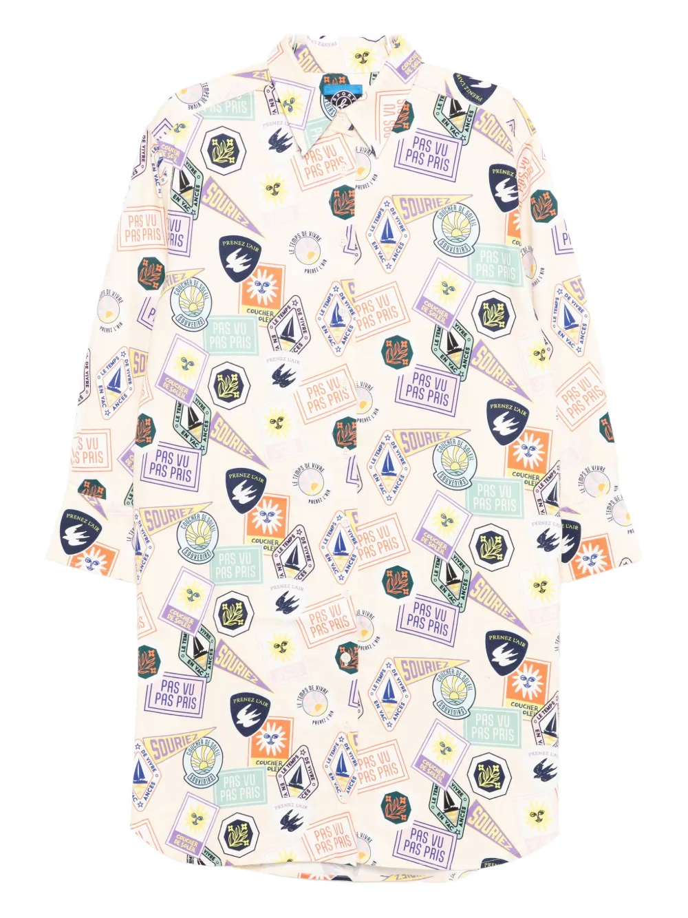 Sport B. By Agnès B. Graphic-print Dress In Neutral