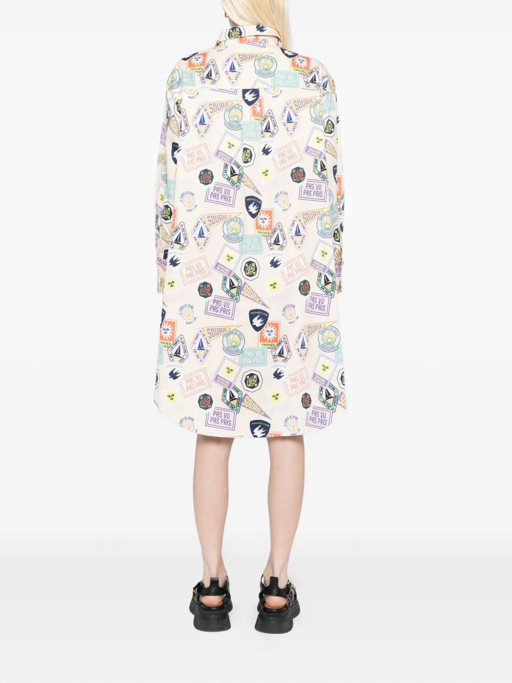 Sport B. By Agnès B. Graphic-print Dress In Neutral