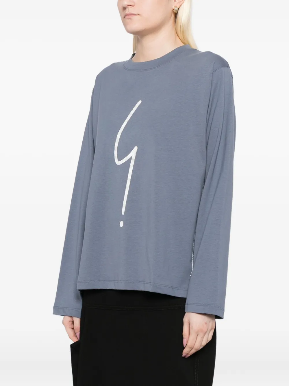 Agnès B. Logo-print Top In Gray