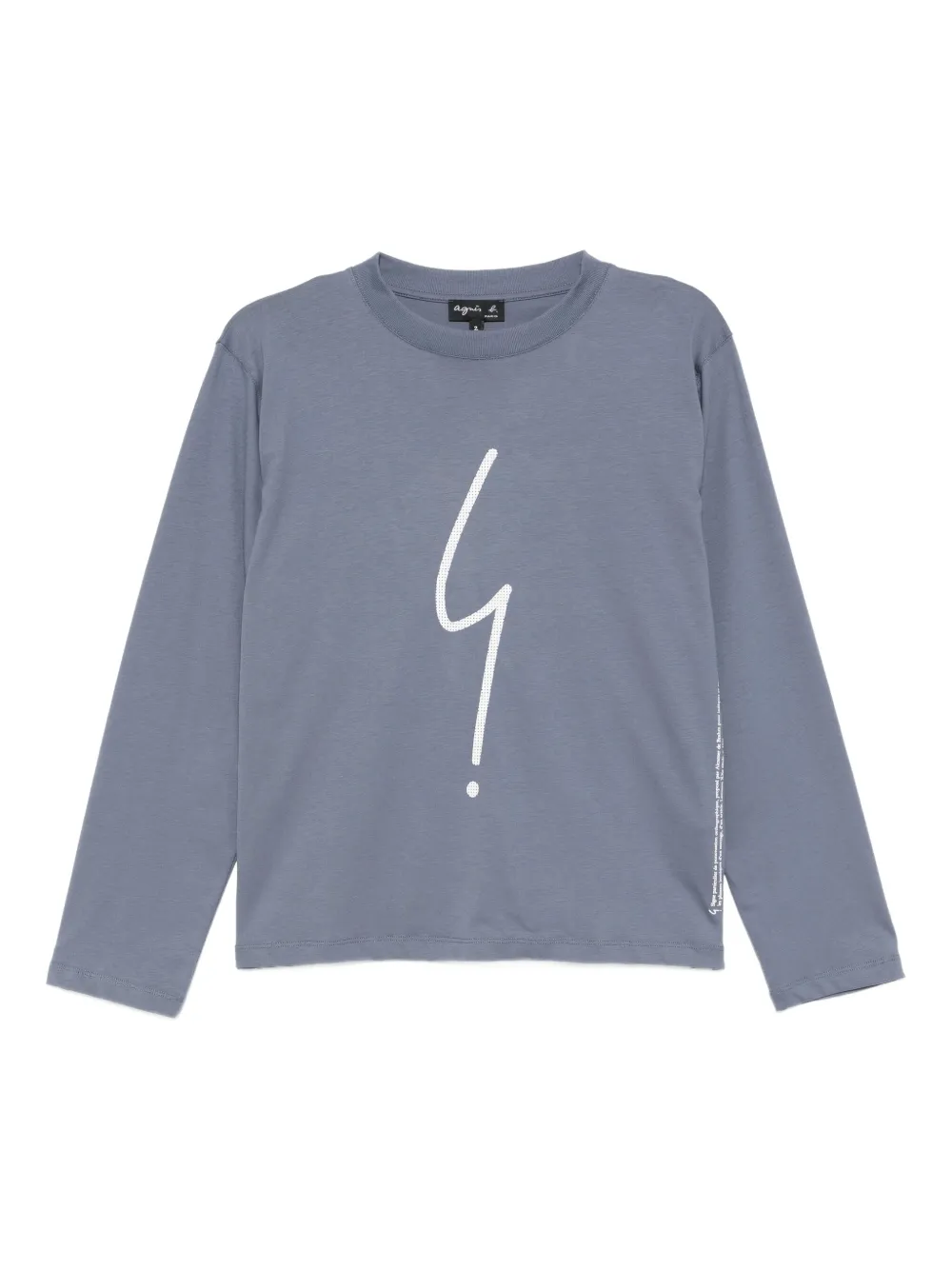 agnès b.  logo-print top | Blue | Image 1