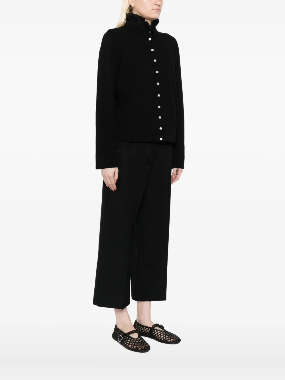 Agnès B. Buttoned-up Cardigan In Black