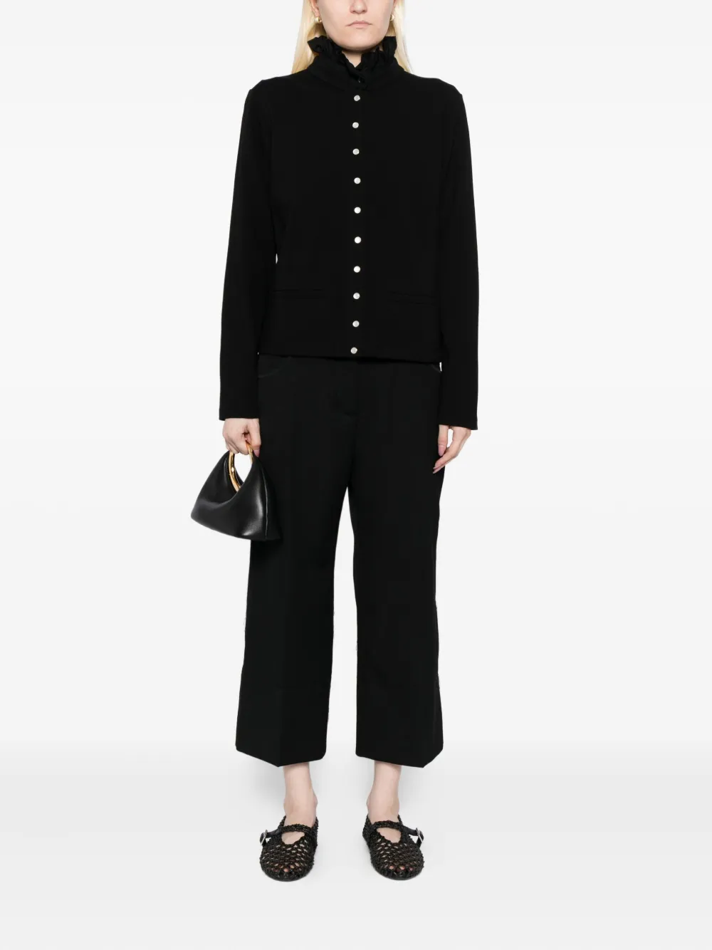 Agnès B. Buttoned-up Cardigan In Black