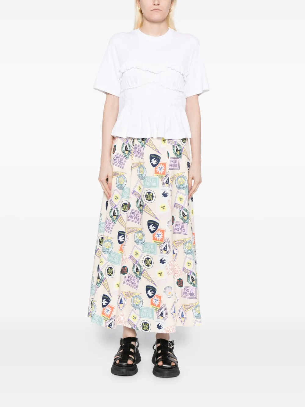 Sport B. By Agnès B. Graphic-print Skirt In Multi