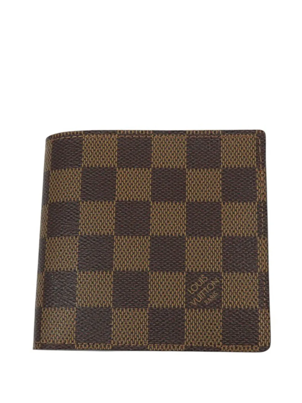 Pre-owned Louis Vuitton 2011 Damier Ebene Marco Wallet Small Wallets In Brown