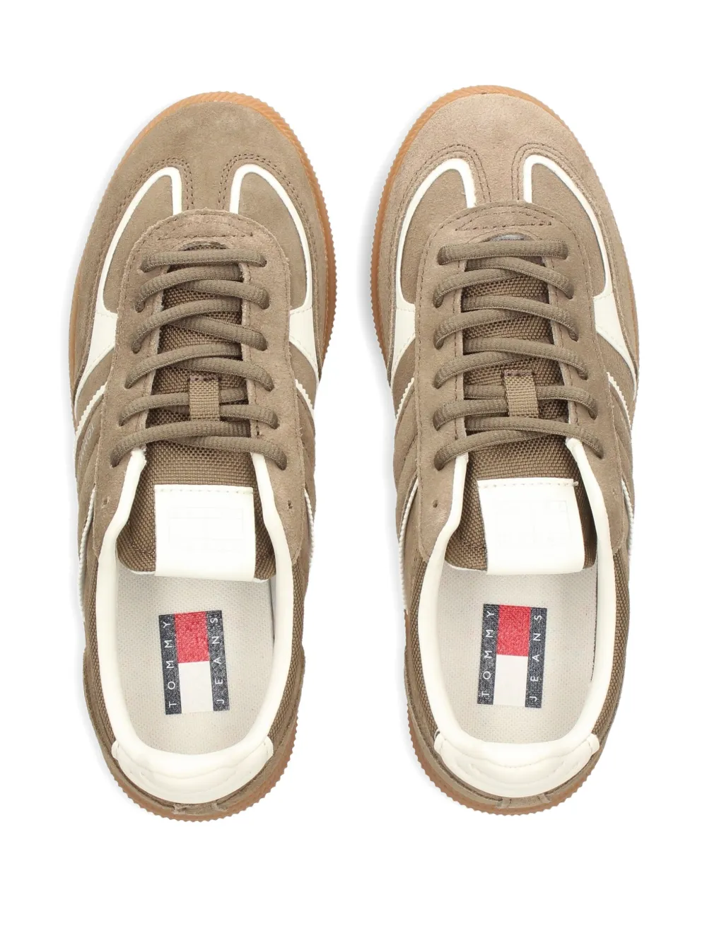 Tommy Jeans Greenwich suede leather sneakers Brown