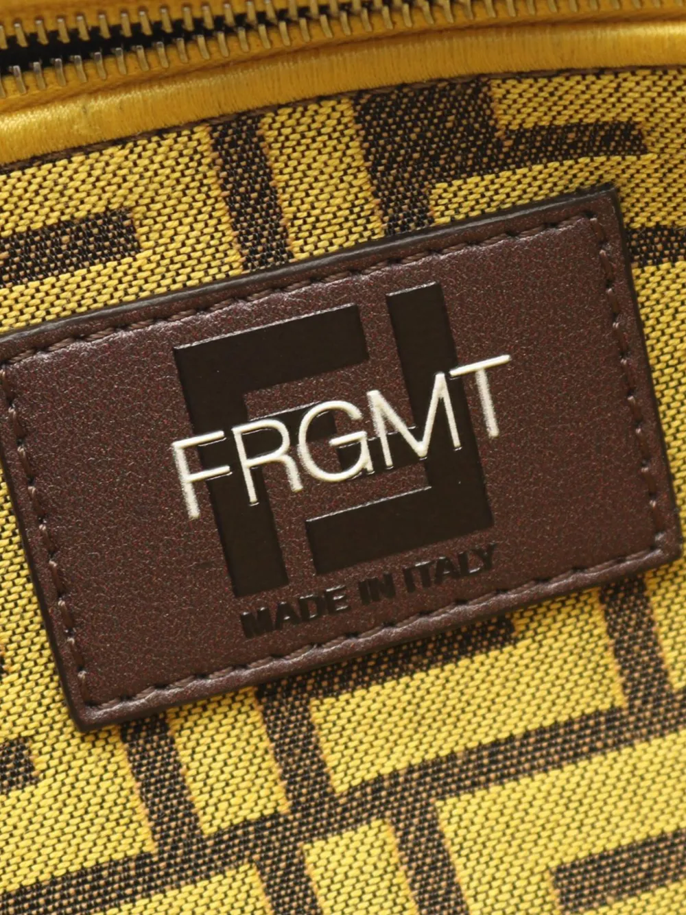 Pre-owned Fendi 2010-2025 Frgmt Zucca Embroidered Canvas Baguette Satchel In Brown