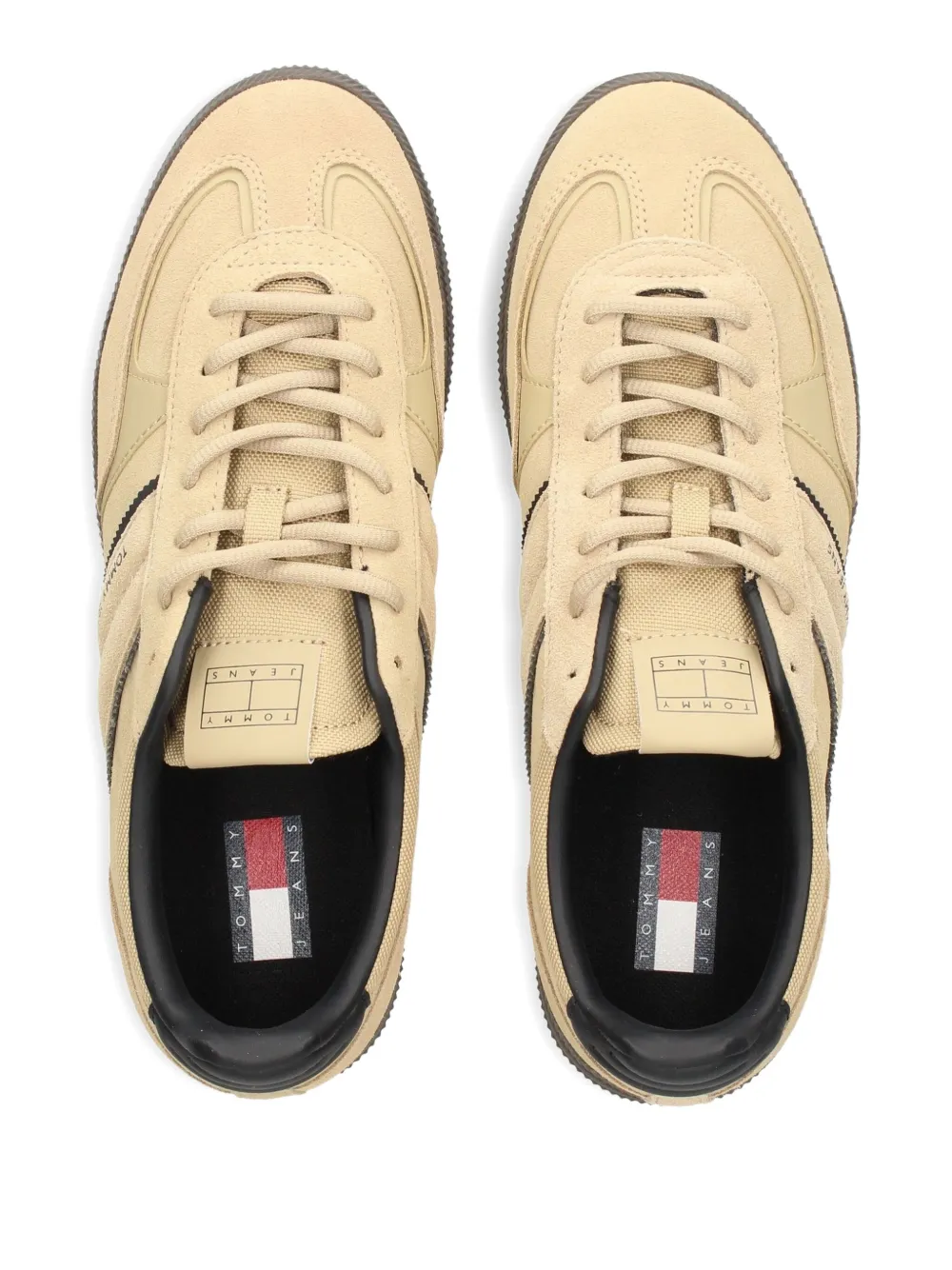 Tommy Jeans Greenwich leather stripe sneakers Neutrals