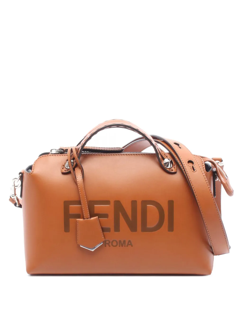 Pre-owned Fendi 2010-2025 Medium Leather By The Way Satchel In Brown