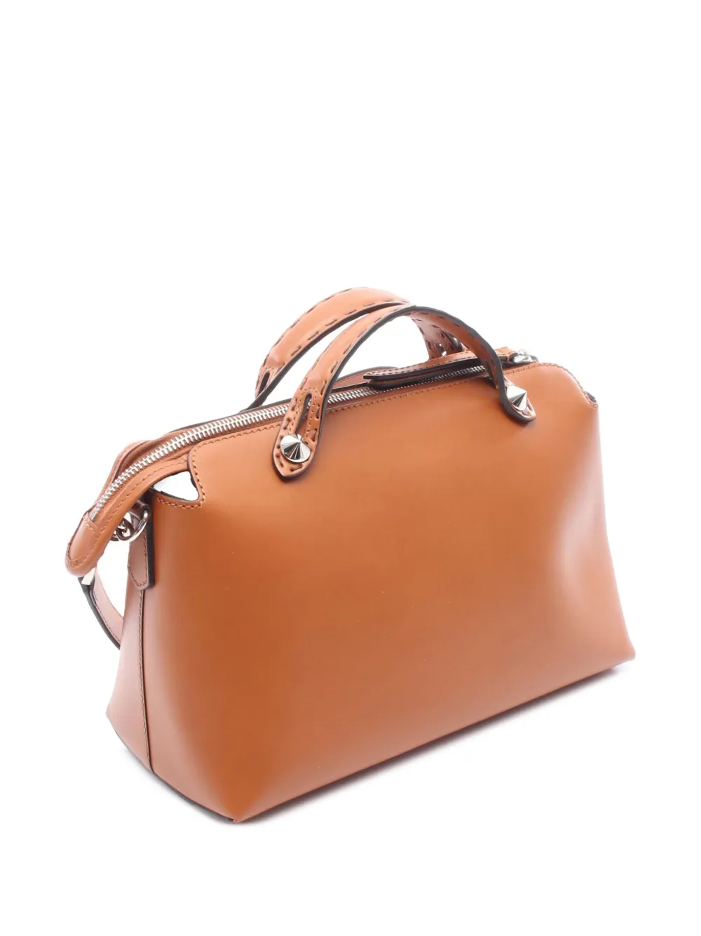 Pre-owned Fendi 2010-2025 Medium Leather By The Way Satchel In Brown