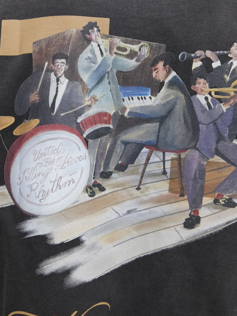 Filling Pieces T-shirt met grafische print Grijs