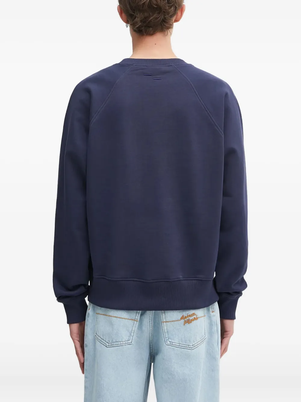 Filling Pieces Sweater met ronde hals en borduurwerk Blauw