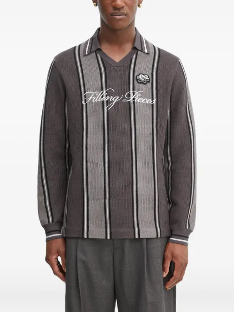 Filling Pieces striped v-neck sweater