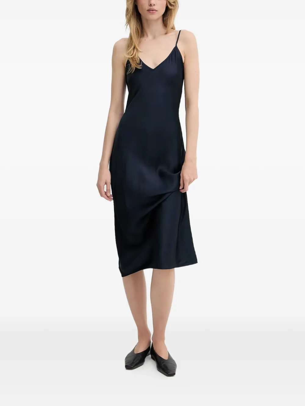 SAMSOE SAMSOE Abito stile sottoveste con scollo a V - Blu