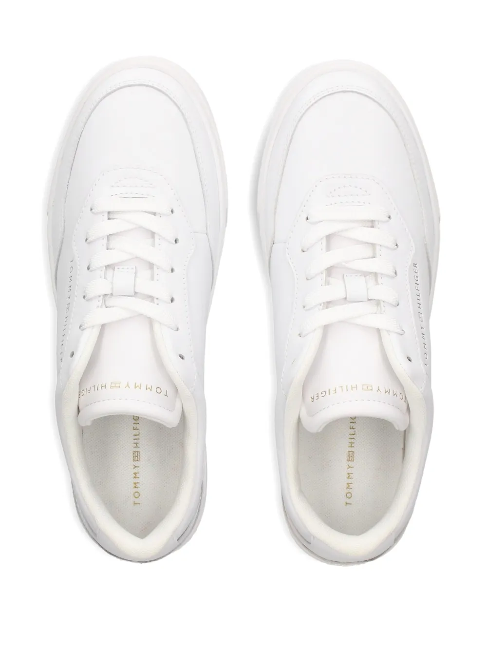 Tommy Hilfiger leather lace-up sneakers White