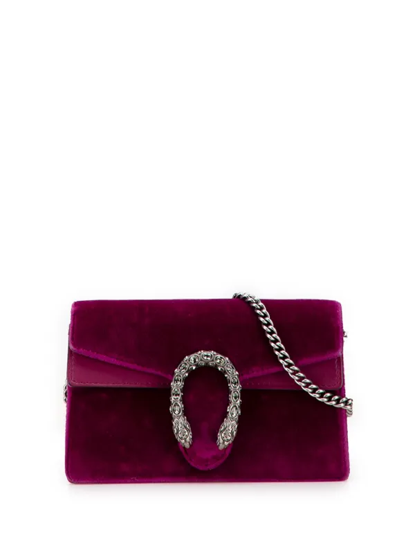 Gucci Pre-Owned 2016-2025 Super Mini Velvet Dionysus Crossbody Bag Purple  FARFETCH ID