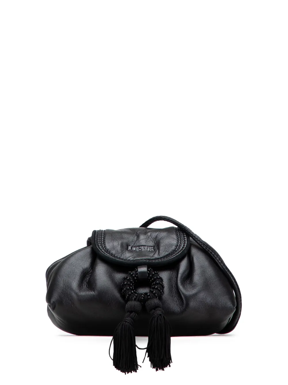 Loewe Pre-Owned 2000-2025 Nappa Leather Tassel crossbody bag | Black | Image 1
