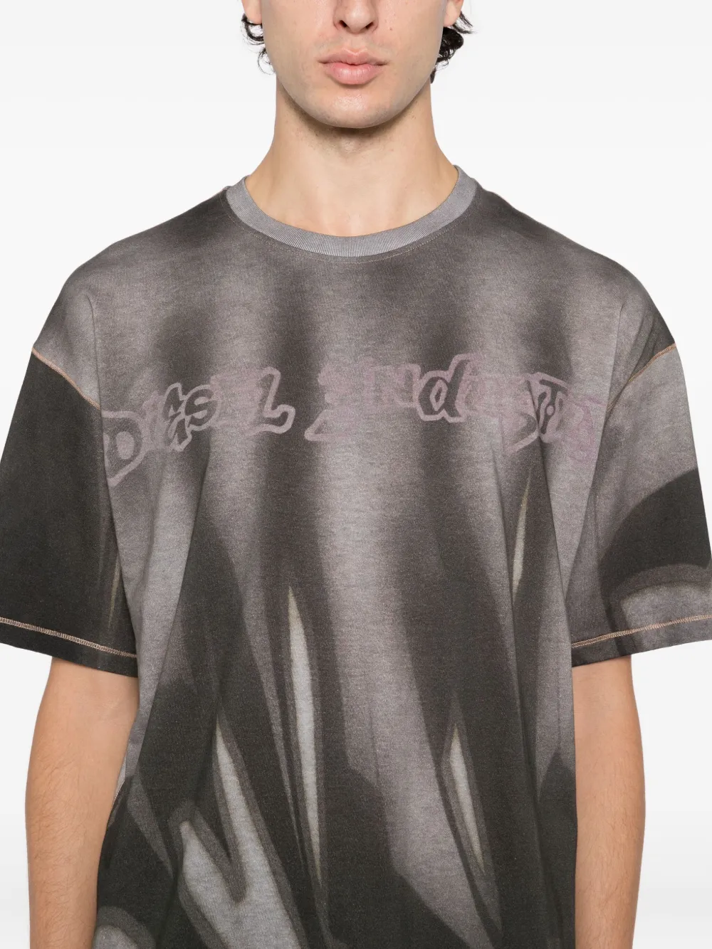 Diesel T-shirt met print Grijs