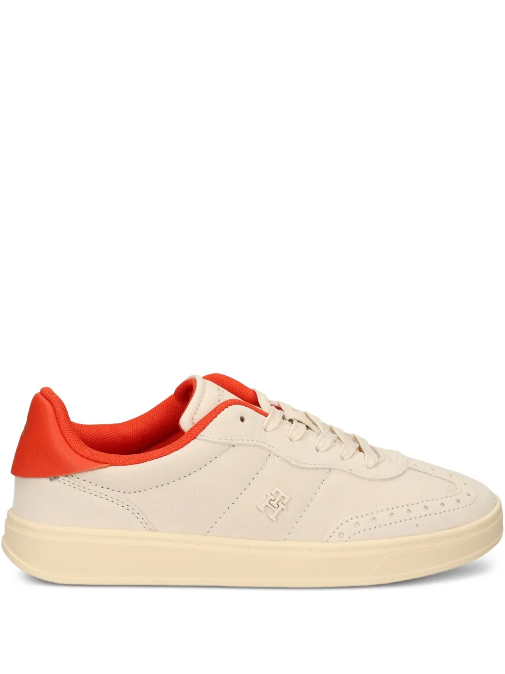 Tommy Hilfiger Heritage perforated leather sneakers Neutrals