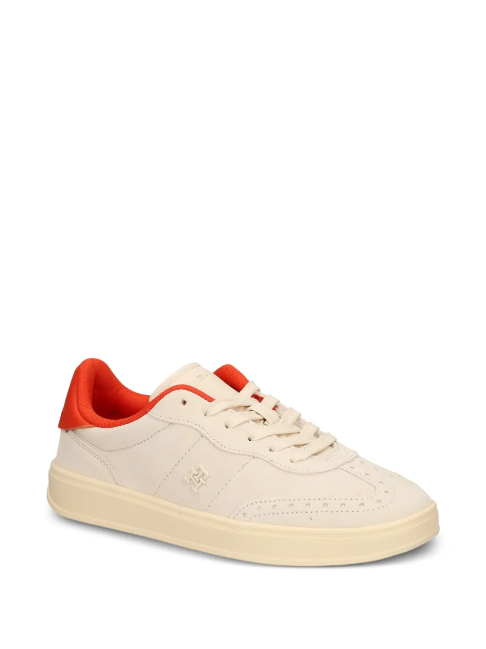 Tommy Hilfiger Heritage geperforeerde leren sneakers - Beige
