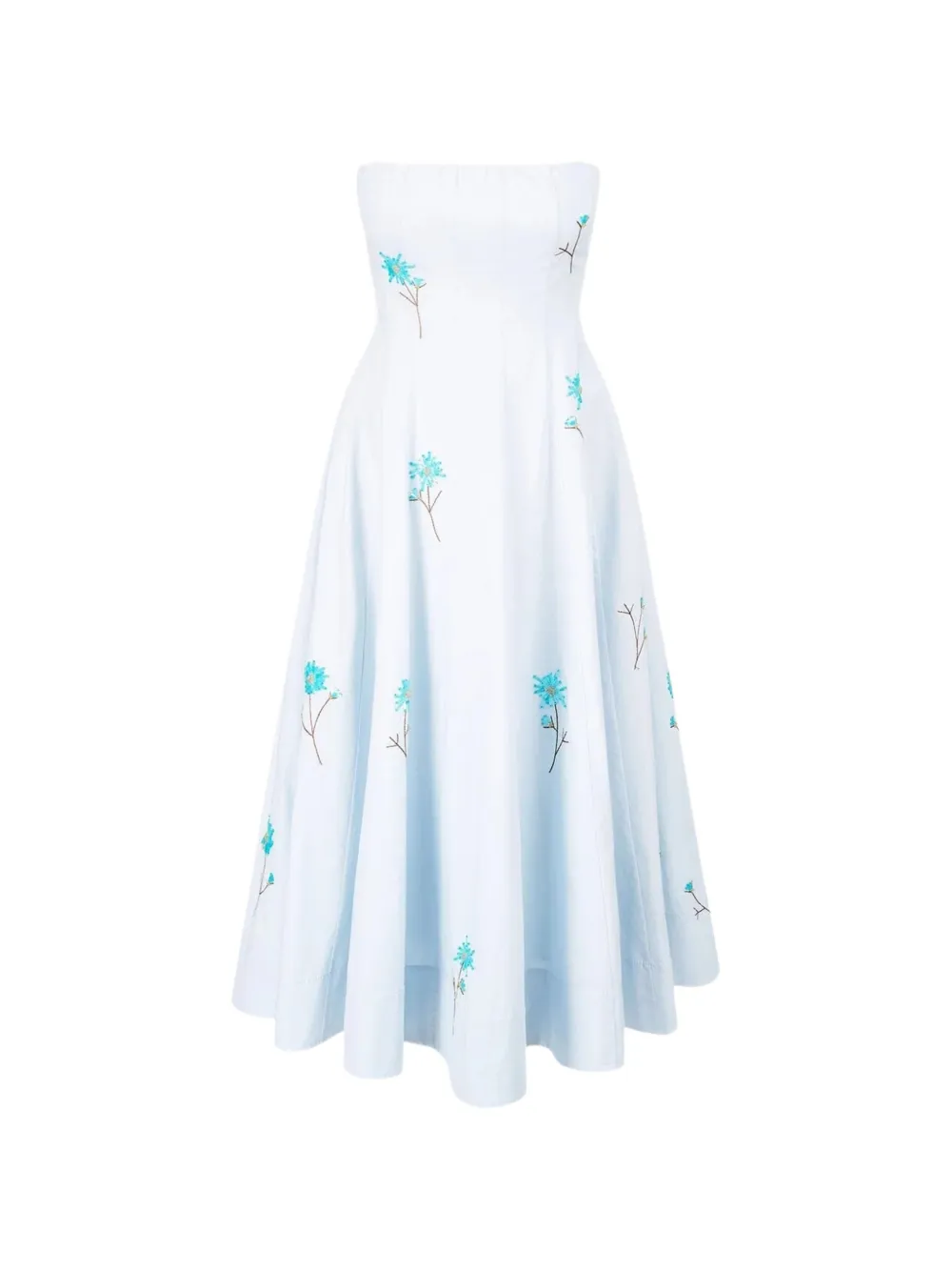 STAUD Wylie floral midi dress - Blu