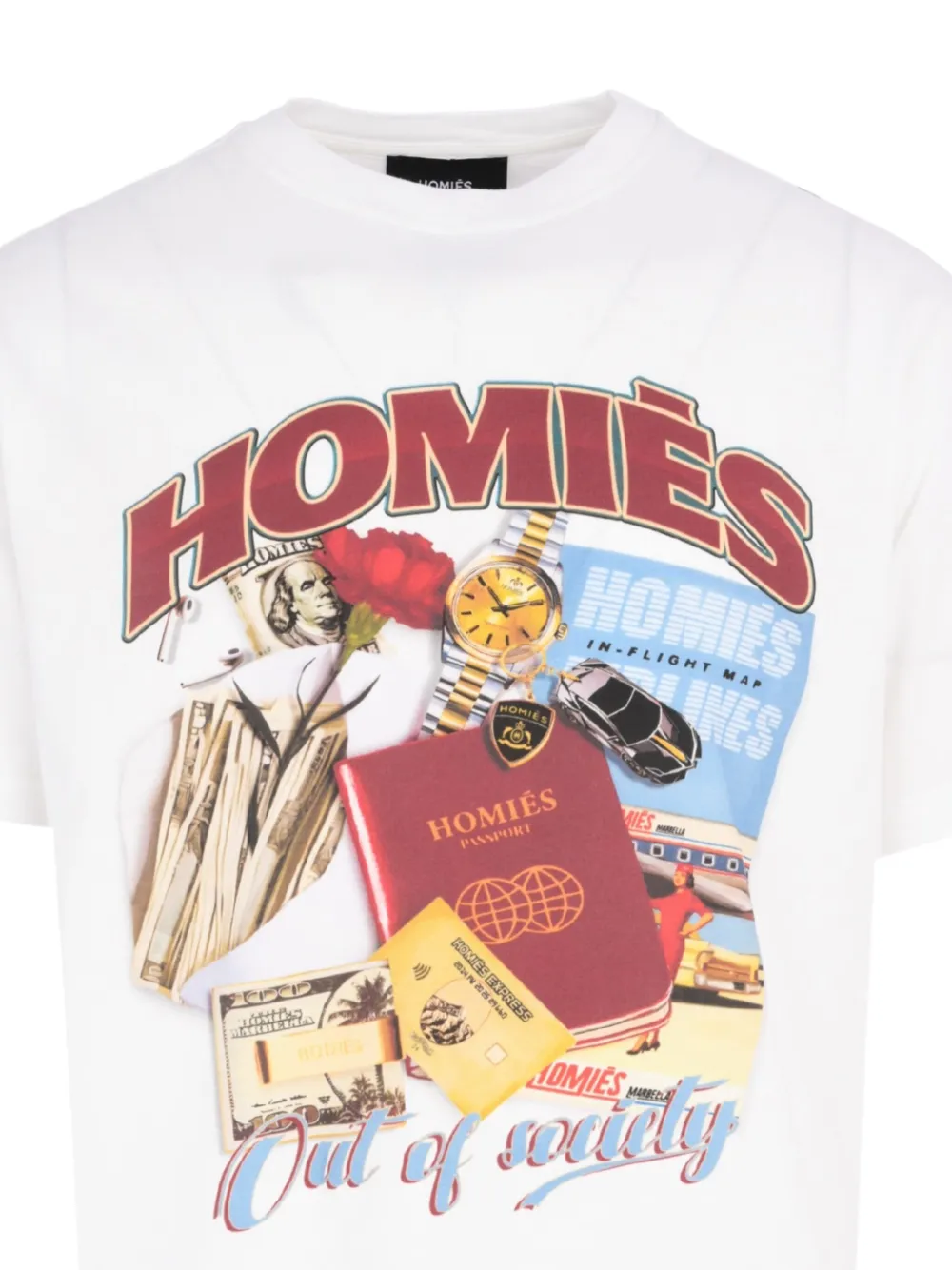 HOMIES MARBELLA Out of Society T-shirt Wit