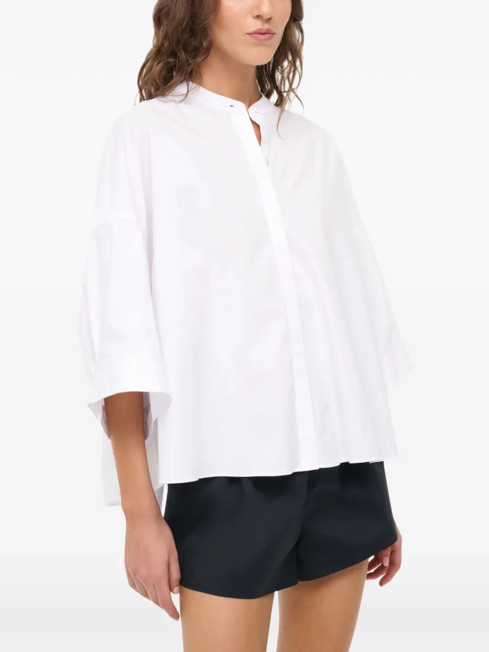 STAUD Enzo geplooide blouse Wit