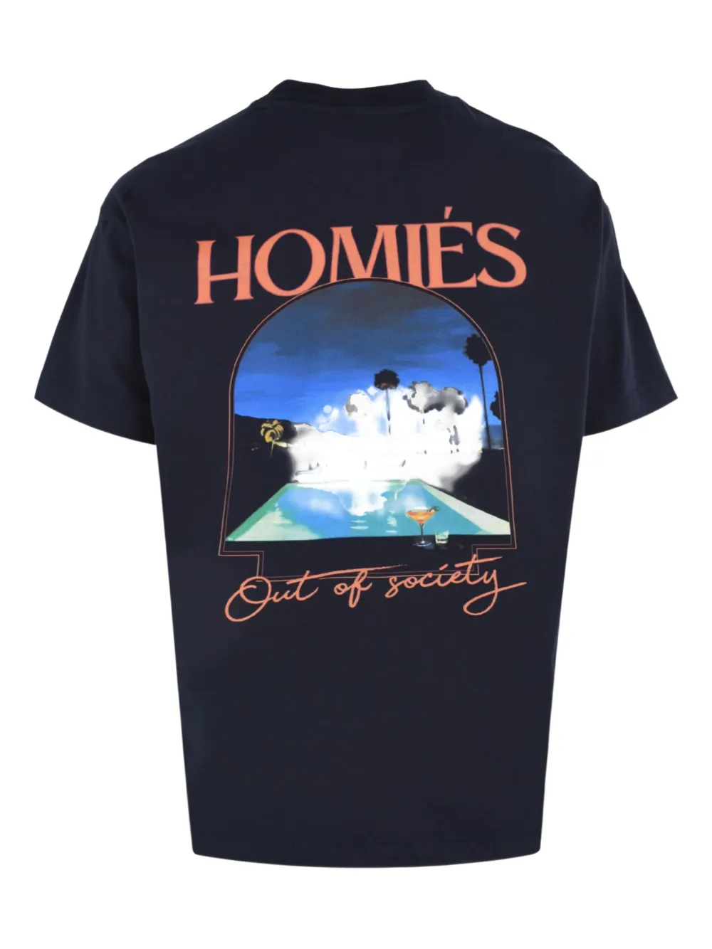 Homies Marbella Midnight Reflection T-shirt In Black