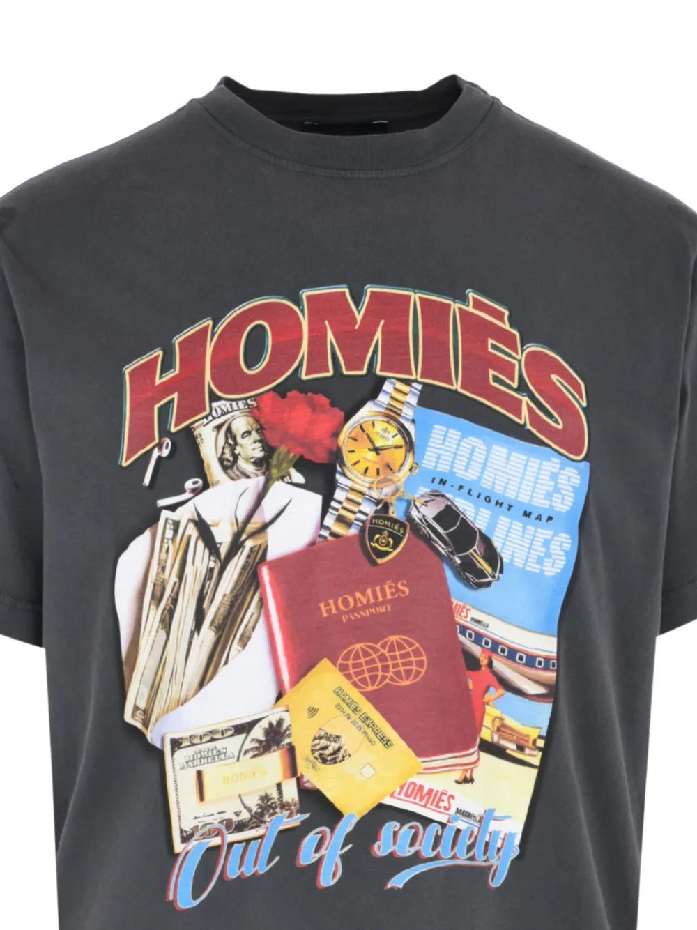 Homies Marbella Out Of Society T-shirt In Black