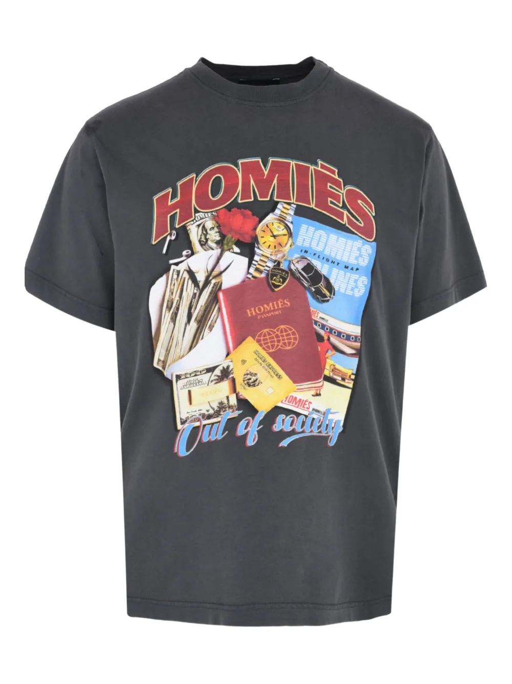 Homies Marbella Out Of Society T-shirt In Black