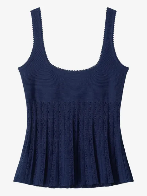 STAUD square-neck pleated top