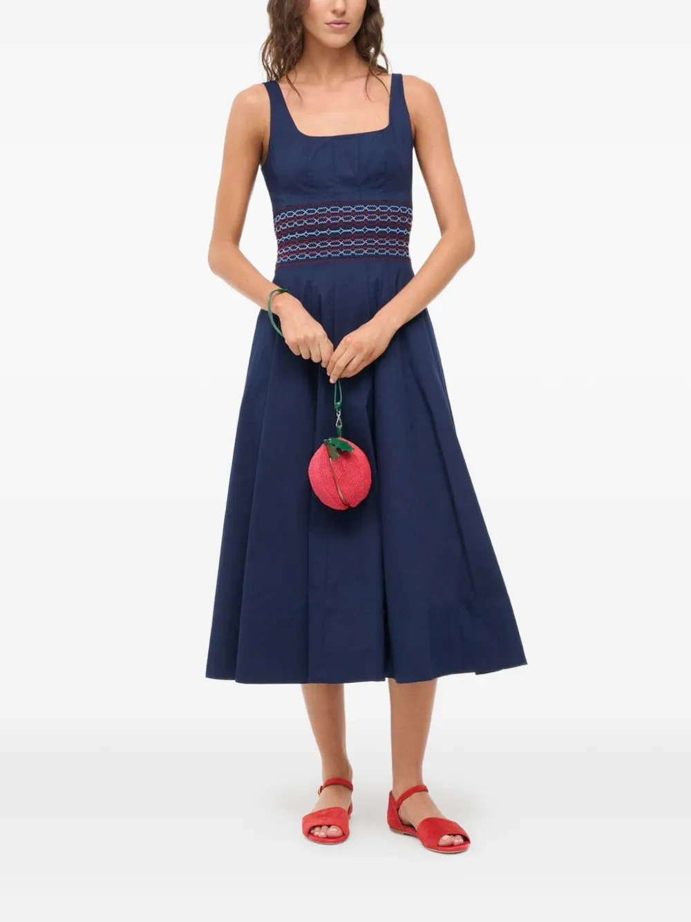 STAUD Rig midi dress - Blu