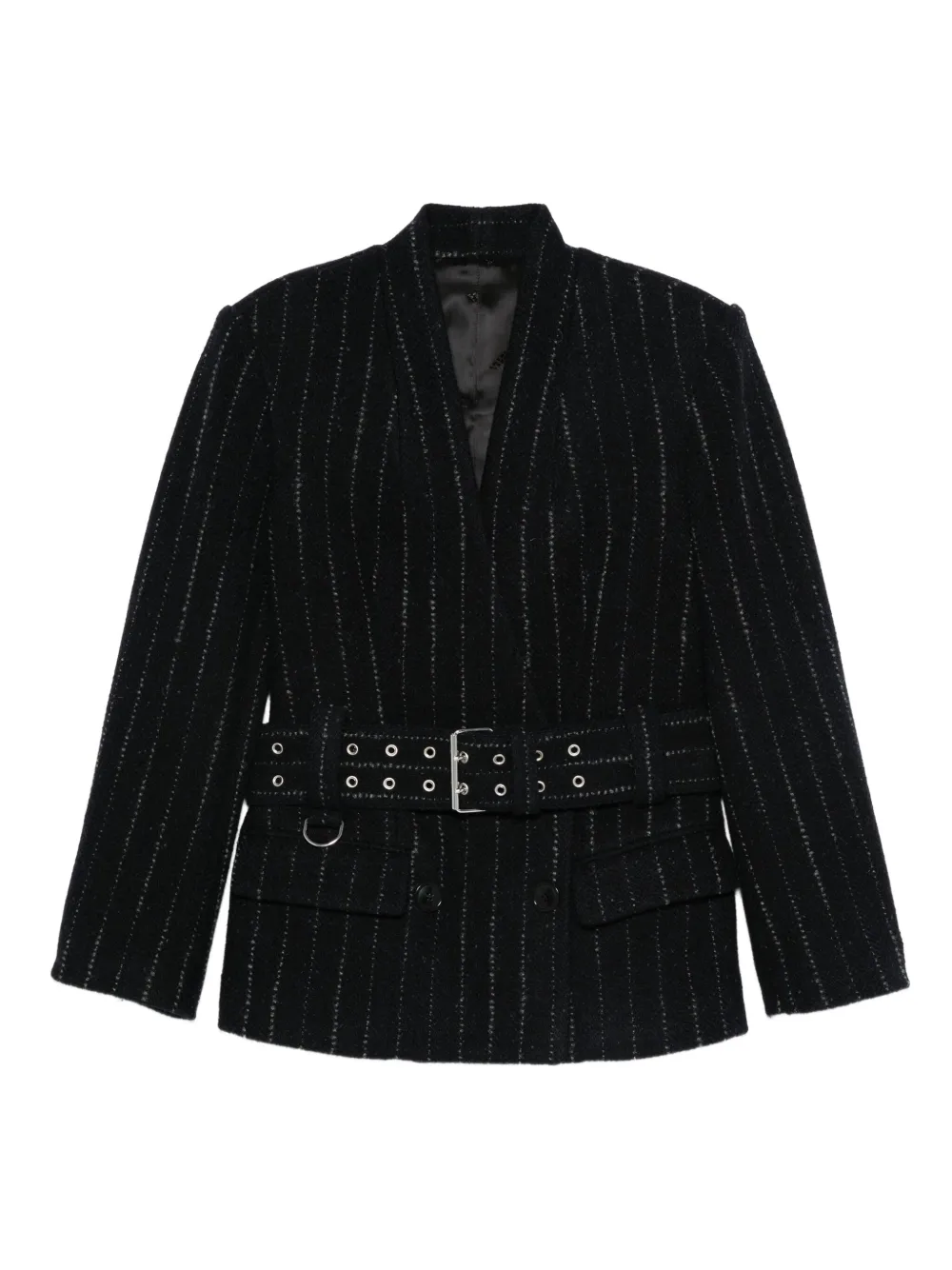 ISABEL MARANT pinstripe belted blazer | Blue | Image 1