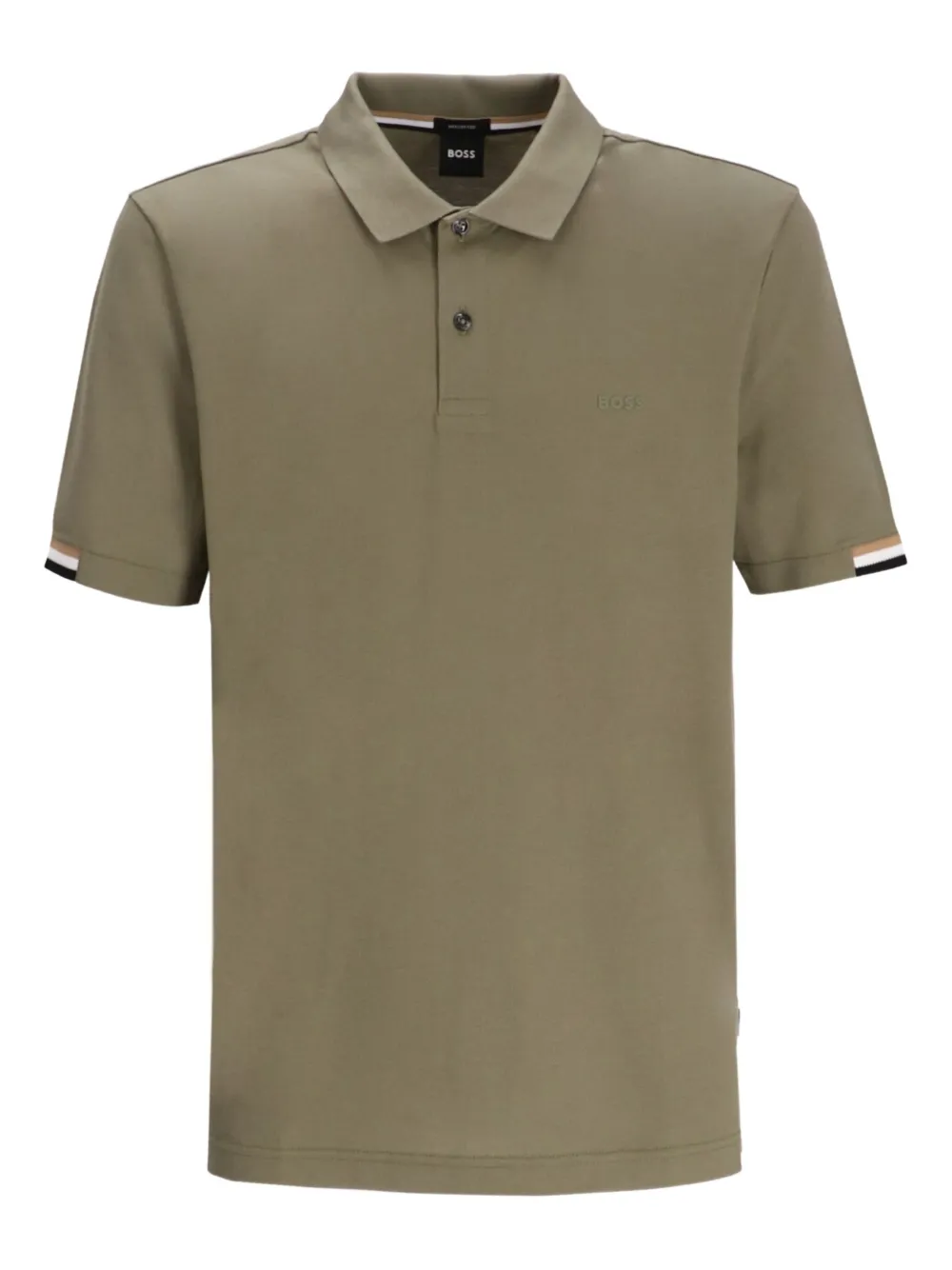 BOSS logo-embroidered polo shirt | Green | Image 1