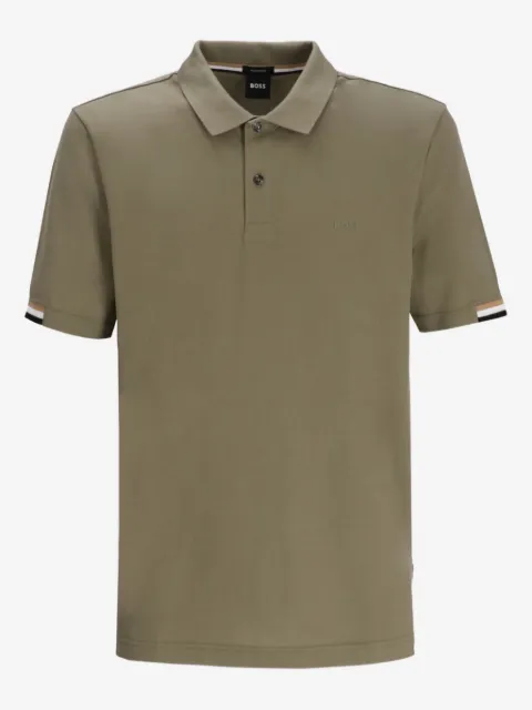 BOSS logo-embroidered polo shirt