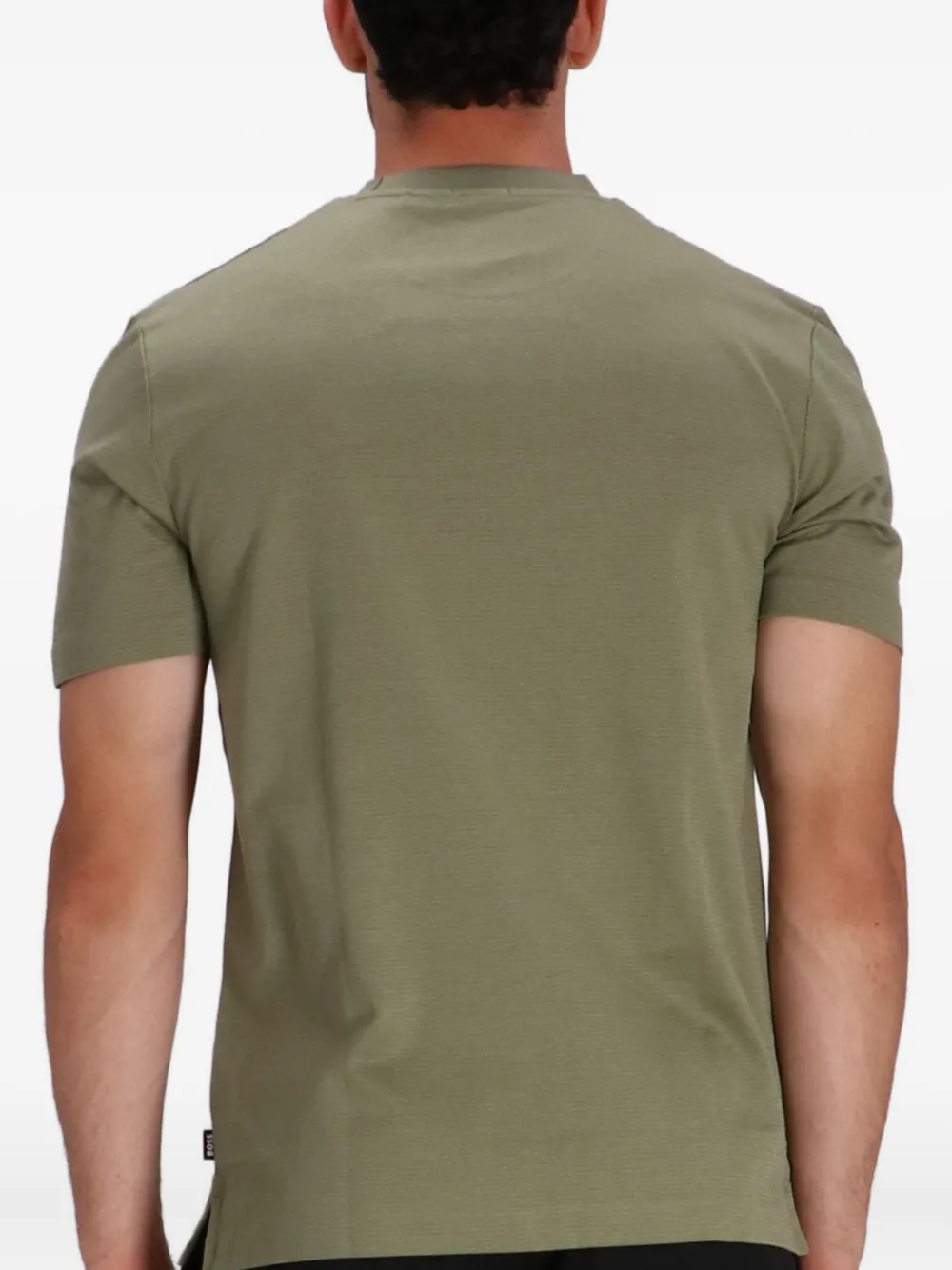 BOSS Katoenen T-shirt Groen
