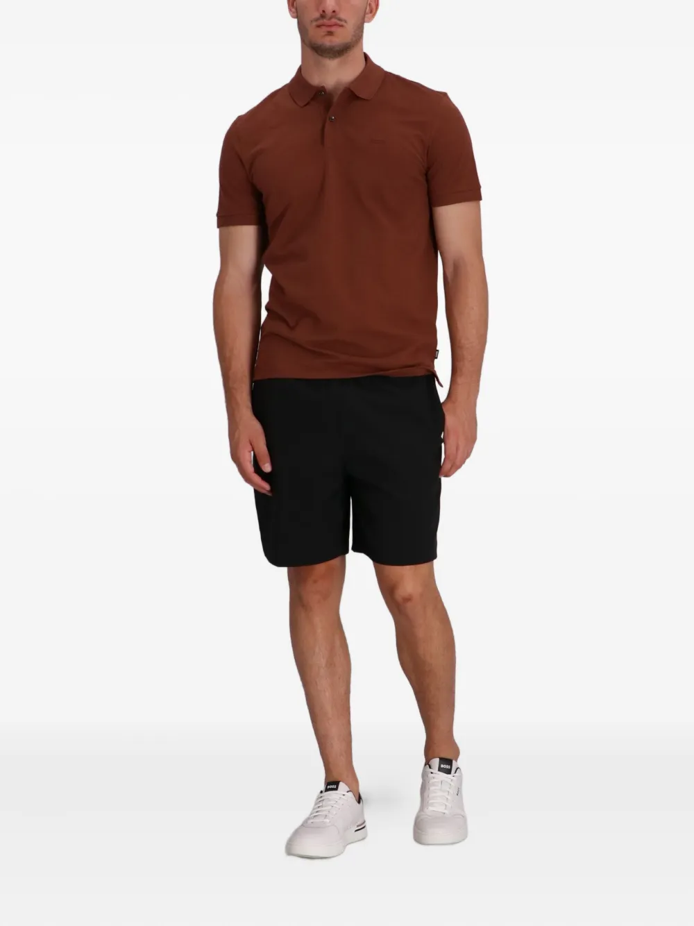 BOSS Poloshirt met korte mouwen - Bruin