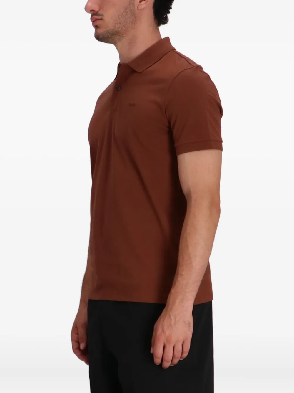 BOSS Poloshirt met korte mouwen Bruin