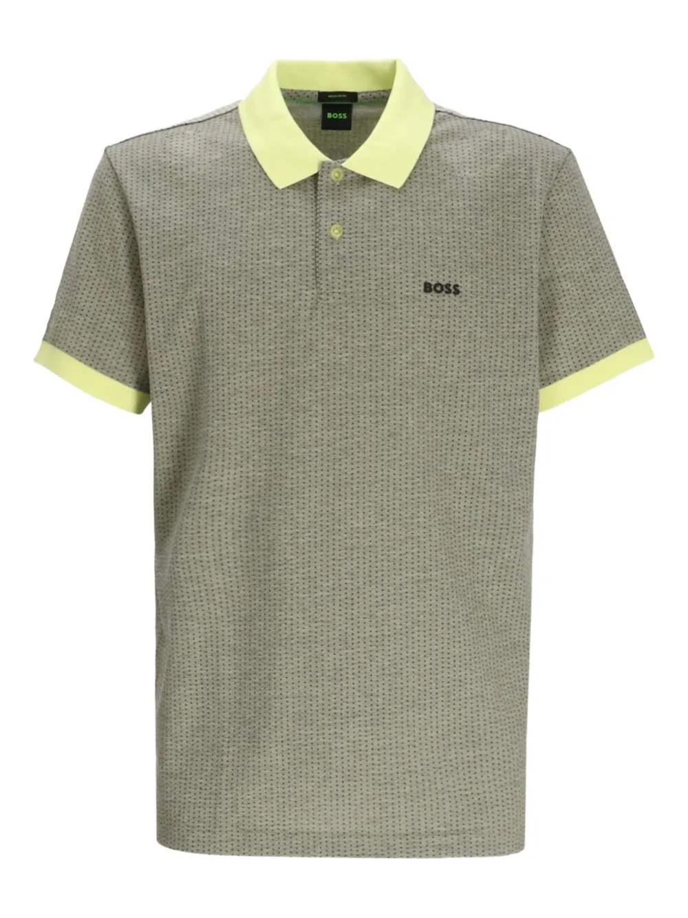 BOSS logo-embroidered polo shirt | Green | Image 1