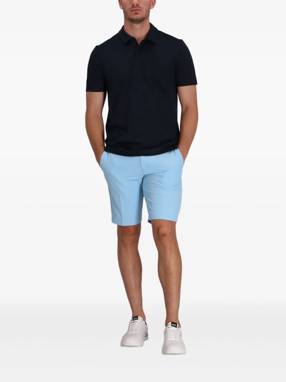 BOSS flat-front shorts | Tailored Shorts | Image 2
