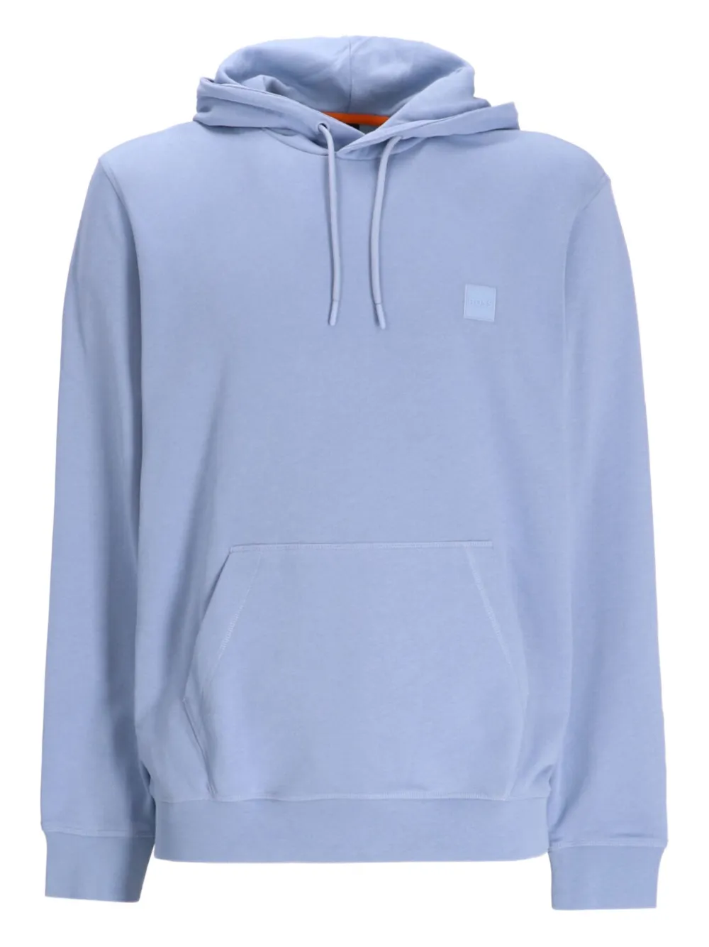 BOSS logo-patch cotton hoodie | Blue | Image 1