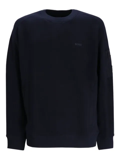 BOSS sudadera con bolsillo con cierre