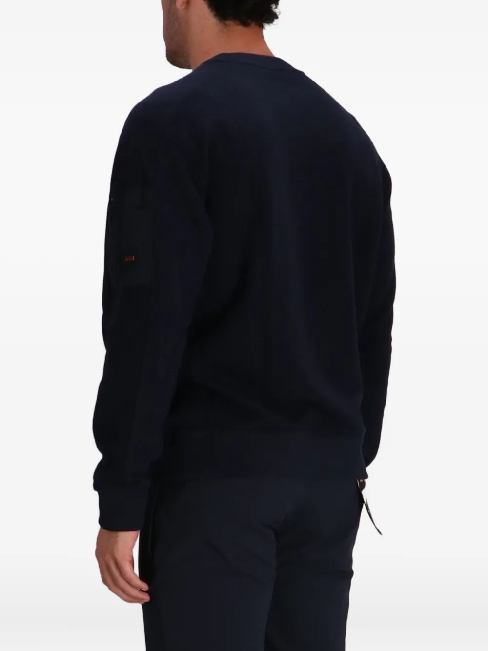 BOSS Sweater met ritszak Blauw